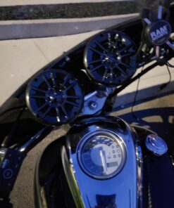 BOSS Audio Systems MRWT40 ATV UTV Marine Weatherproof Waketower System - 4 Inch Stereo Speakers, Full Range, 2 Way, Tweeters, IPX5 Rated, Sold in Pairs, Wake Tower For Boat 4 inch Speakers Black 400W 39 71onvVjkEJL