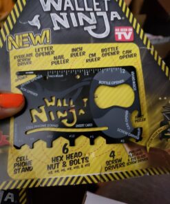Wallet Ninja Multitool Card – 18 in 1 Credit Card Multi-Tool (Bottle Opener, Can Opener, Screwdrivers, Phone Stand & More) – Black 39 71ooYdiFoNL
