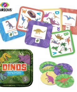 Alternative view of Qurious Dinos | STEM Flash Card Game | Build, Find, Match & Roar Through Millions of Years of History. Perfect for Jurassic, Dinosaur and T-Rex Enthus Dinos Roaring Card Game