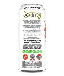 Bang Energy Drinks - 6, 16 ounce cans (Peach Mango) Peach Mango 16 Fl Oz (Pack of 6) 11 71op1761heL