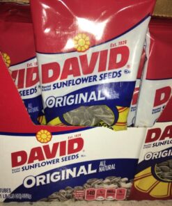 DAVID Roasted and Salted Original Sunflower Seeds, 1.625 oz, 12 Pack 35 71ope1GznL