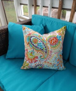 Greendale Home Fashions 17" Outdoor Accent Pillows in Painted Paisley (Set of 2), Jamboree 18 71oqKxKKObL