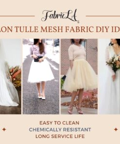 FabricLA 100% Nylon Tulle Mesh Fabric - Wedding Tulle Veil Fabric - 108" Wide (270 CM) Tulle Fabric Bolt of 50 Yard - Use as Wedding Gowns, Wedding Veils, Dresses, & Interior Design - White Tulle Roll 11 71oqroeXSVL