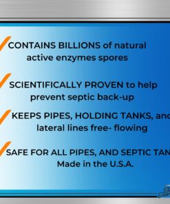 Black Diamond Stoneworks GET SERIOUS Septic Tank Treatment Liquid Natural Enzymes For Residential, Commercial, Industrial, RV’s Systems (1-Gallon) 1-Gallon 9 71orHY0hQaL