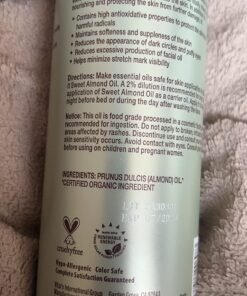 PURA D'OR 16 Oz Organic Sweet Almond Oil - 100% Pure & Natural USDA Certified Cold Pressed Carrier Oil - Hexane Free - Facial Polish, Full Body, Massages, DIY Base, For Face Skin & Hair, Men & Women 28 71ortvI8sOL