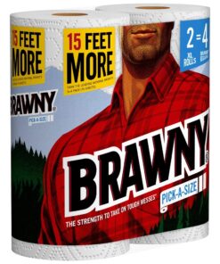 Brawny Paper Towels, 16 XL Rolls, Pick-A-Size, White, 16 = 32 Regular Rolls 8 Rolls (Pack of 2) 26 71oruTibg4L