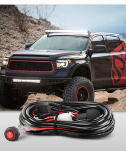Nilight - NI-WA 02A LED Light Bar Wiring Harness Kit 12V On Off Switch Power Relay Blade Fuse for Off Road Lights LED Work Light,2 years Warranty,Black, Blue, Red, Green 10ft Wiring Harness 22 71os9WOCRUL