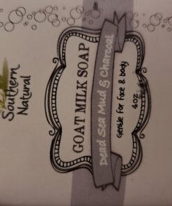 Southern Natural Activated Charcoal Soap Bar (3 Pack) Charcoal Face Soap, Acne Soap and Body Soap For Sensitive Skin. Made With Dead Sea Mud, Goat Milk & Peppermint Essential Oil. 4-4.5 oz bars 4 Ounce (Pack of 3) 27 71osjNQOAZL