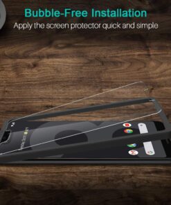 Alternative view of LK 3 PACK Screen Protector designed for Google Pixel 3 XL Tempered Glass High Clear, Case Friendly, Come with Installation Tray