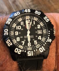 Luminox - Original Navy Seal- Mens Watch - Military Dive Watch - Date Function - 200m Water Resistant - Mens Watches - Made in Switzerland 44mm Black|White - XS.3051.F 25 71otEEKSV9L