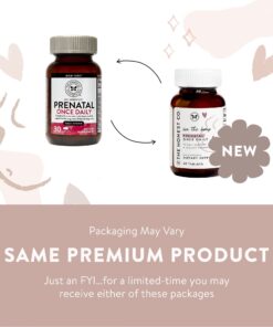 The Honest Company Love the Bump Prenatal Once Daily Supplement | NSF-Certified, Non-GMO | 30 Count Tablets 20 71otGqyW QL