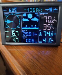 Sainlogic Professional WiFi Weather Station with Outdoor Sensor, Internet Wireless Weather Station with Rain Gauge, Weather Forecast, Wind Gauge, Wunderground, Black 58 71ouvus1DUL