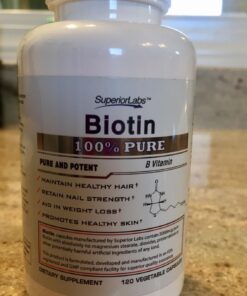 Superior Labs – Best Natural Biotin NonGMO Supplement – for Luscious Longer Hair and Lashes – Stronger Nails – Healthy Skin – Energy Booster – Healthy Weight - 5000 mcg, 120 Vegetable Caps 20 71owcDe6L1L