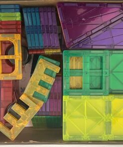 cossy 120Pcs Magnet Tiles Magnetic 3D Building Blocks Set Educational Construction Toys for 3+ Year Kids with Stronger Magnets, Rivets-Fastened, Educational, Recreational, Conventional 120 49 71owcDxtfqL