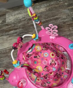 Bright Starts Disney Baby MINNIE MOUSE PeekABoo Baby Activity Center Jumper with 8 Toys, Lights & Sounds, 360-Degree Seat, 6-12 Months (Pink/Blue) 42 71owxxk25kL