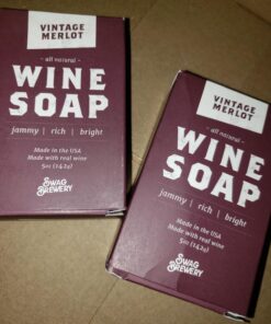 Swag Brewery Vintage Merlot WINE SOAP | Great Gift for Women, Birthdays, Wives, Men, and All Wine Lovers | All Natural + Made in USA | Funny Bath and Relaxation Accessories Vintage Merlot (Wine) 17 71ox7ynnhsL