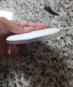 TALK WORKS 5W Wireless Charging Pad Compatible w/ iPhone 15/Pro/Max, 14/Plus/Pro/Max, 13/Mini/Pro/Max, 12,11,XR,XS,X,8, Samsung S23, S22, S21, S20, S10 - Qi Certified Fast Charger w/USB Adapter(White) 28 71oxBi6HtrL