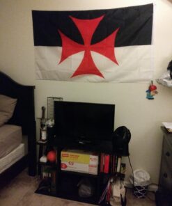 ANLEY Fly Breeze 3x5 Foot Knights Templar Battle Flag - Vivid Color and Fade Proof - Canvas Header and Double Stitched - Roman Catholic Church Flags Polyester with Brass Grommets 3 X 5 Ft 23 71oxIF9ecyL