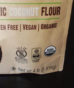 Anthony's Organic Coconut Flour, 4 lb, Batch Tested Gluten Free, Non GMO, Vegan, Keto Friendly 36 71oxoQswZuL
