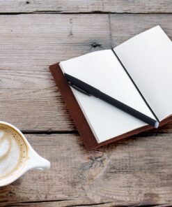 Pocket Travelers Notebook, Refillable Leather Travel Journal for Men & Women, Notebook Cover for Field Notes, Moleskine Small 3.5 x 5.5 Inches, Brown 39 71oxokf VRL