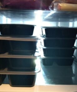 30 Value Pack - SimpleHouseware 3 Compartment Reusable Meal Prep Food Storage Container Lunch Boxes, Stackable and Dishwasher, Microwave, Freezer Safe (36 ounces) 30 Pack 28 71oyFSHmU6L