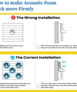 12 pack Acoustic Panels Self-Adhesive, 1" X 12" X 12" Quick-Recovery Sound Proof Foam Panels, Acoustic Foam Wedges High Density, Soundproof Wall Panels for Home Studio,Carbon Black 1 Inch 12 Pack Self Adhesive 24 71oyPLzGsxL