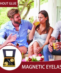 Magnetic Eyelashes Applicator Tool Kit,Glue-free Magnetic Eyelash Clip,Eyelashes Short Set with 2 Pairs Magnetic False Eyelashes,Magnetic Eyelashes No Eyeliner(BUSHY STYLE) BUSHY STYLE 8 71oyym6bIL