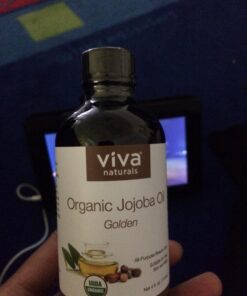 Viva Naturals Jojoba Oil Organic Cold Pressed Unrefined - 100% Pure Jojoba Oil for Skin, Natural Face Moisturizer and Hair Moisturizer, USDA Certified Organic Face Oil for Skin Care DIY, 4 fl. oz 4 Fl Oz (Pack of 1) 57 71ozOPtjWL