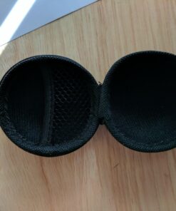 Earbuds Case 2 Pack - GLCON Small Electronic Zipper Case - Shockproof Hard EVA Storage Pouch Zipper Carrying Case for Airpods, Earphone, Ear Bud, Adapter, Cable, Charger, Headset - Black 31 71ozXRJEt8L