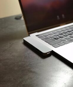 HyperDrive USB C Hub, Hyper Duo 7-in-2 USB C Adapter - MacBook Pro Adapter with Magnetic Grip, 4K HDMI, USB-C 40Gbps 100W PD, 3.1 USB-A, MicroSD/SD - Space Gray 49 71ozmA2fTNL