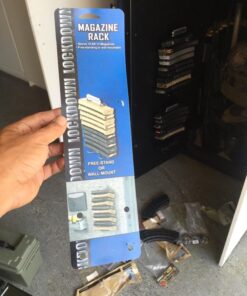 Lockdown Magazine Rack with Vinyl Coating and Steel Frame for Gun Vault Organization, Storage and Security 27 71p 16ObSL