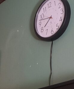 THE CHICAGO LIGHTHOUSE Electric Clock with White Dial, 14-1/2-Inch, Black Frame (67801103) 17 71p BwbZxGL