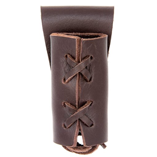 Armory Replicas – Genuine Leather Dagger Holster – Medieval Inspired Adjustable Small Weapon Sword Frog Artisan Brown