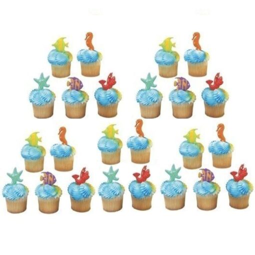 Sealife Friends Cupcake Picks - set of 24