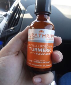 PURALITY HEALTH Liquid Turmeric Supplement, Fulvic Acid, Support Joint Health, Liposomal Enhanced Absorption, Vegan, Month Supply 27 71p oy7bePL