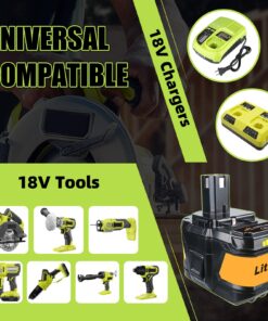 VINIDA 2Pack 18V 9.0Ah High Capacity Replacement for Ryobi 18V Battery Lithium P108 P105 P102 P103 P107 P109 P104 P122 Cordless Tools Battery Pack 12 71p0dHhKstL