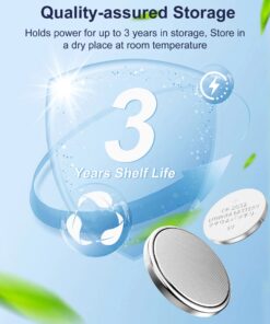 20 Count CR2032 Lithium Coin Cell Battery, 3V Blister Packed CR2032 Button Battery for Small Devices, Long Lasting Power, 8-Year Storage Shelf Life, Child Secure Packaging, Pack of 20 20 counts 26 71p1OLpRSUL