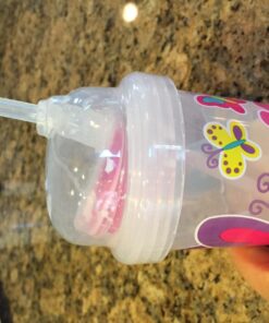 nuSpin Kids 8 oz Zoomi Straw Sippy Cup, Butterflies Style 11 71p1YiTsWML