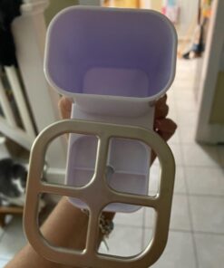 mDesign Plastic Toothbrush Storage Organizer Holder with Cup for Bathroom, Vanity, Countertop Space - Holds Brushes, Toothpaste, Floss, Dental Accessories - White/Satin 32 71p1tvw0WmL