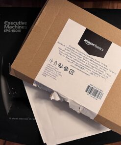 Amazon Basics Micro Cut Paper Shredder Sharpening & Lubricant Sheets, Pack of 12, White 35 71p2BLbchTL 3