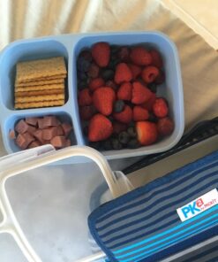 Leakproof, 3 Compartment, Bento Lunch Box, Airtight Food Storage Container (1 Pc) - Blue 56 71p2RO5BBRL