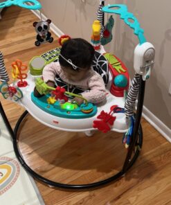 Fisher-Price Baby Bouncer Animal Wonders Jumperoo Activity Center With Music Lights Sounds And Developmental Toys 32 71p2YA82bZL