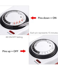 BN-LINK 8 Outlet Surge Protector with Mechanical Timer (4 Outlets Timed, 4 Outlets Always On) - White 31 71p3YV68TqL