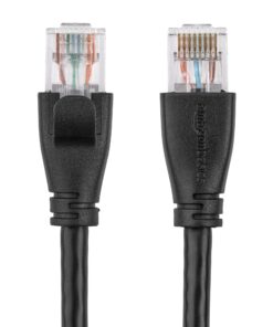 Amazon Basics RJ45 Cat 6 Ethernet Patch Cable, 1Gpbs Transfer Speed, Gold-Plated Connectors, 3 Foot For PC, TV, tablet, router, printer 1-Pack Black 12 71p49ClZYL 1