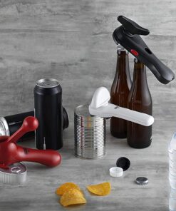 Kuhn Rikon Auto Safety Master Opener for Cans, Bottles and Jars, 9 x 2.75 inches, Red 32 71p4EnxCmhL