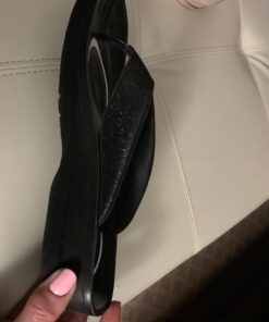 AEROTHOTIC Women's Comfortable Arch Support Summer Orthotic Flip Flops Sandals 9 Crystal Black 40 71p4ZexVghL