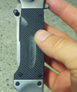 Tough Heavy Duty Everyday Carry Tanto Blade Ball Bearing Flipper Folding Pocket Knife with Sheath Black G10 - Black Tanto Blade 35 71p4cwprVhL