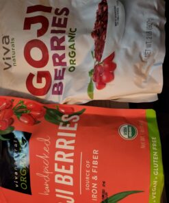 Organic Dried Goji Berries - Non-GMO and Vegan Goji Berries Organic, Perfect for Baking, Teas and Healthy Snacks for Adults (1 lb) 1 Pound (Pack of 1) 30 71p5Rz112OL