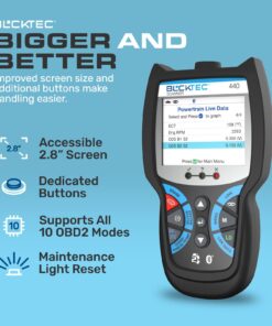 BLCKTEC 440 Bluetooth OBD2 Scanner Diagnostic Tool - Car Code Reader and Scanner for Car - Comes with Live Data - Battery/Charging System Test - Works for All OBD Compliant Cars 1996 & Newer 33 71p6FPCpLML 1