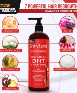 DHT Blocker Anti-Hair Loss Shampoo With Biotin, for Men & Women, Sulfate Free, Natural DHT Blocking Shampoo for Hair Growth, For Thinning Hair, Hair Fall and Hair Loss Prevention, Active Formula (16 Oz) 16 Fl Oz (Pack of 1) 16 71p6HsrkrvL